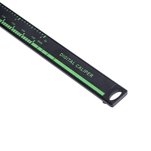 0-150 ממ 6 אינץ 'LCD מדידת מדידת פלסטיק פלסטיק ורנייר דיטיטל מדק מיקרומטר W315