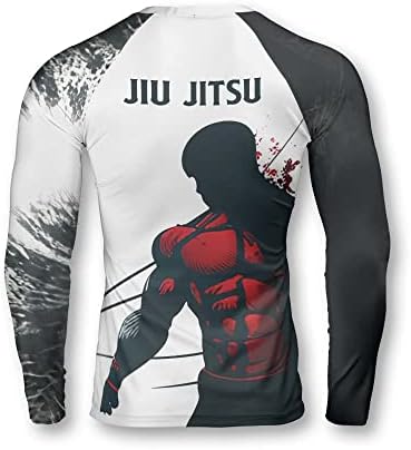 Primesty Bjj Jiu Jitsu Rash Guard-CAMO שרוול ארוך שומר דחיסה חולצת דחיסה עבור NO-GI, MMA, Size XS-3XL