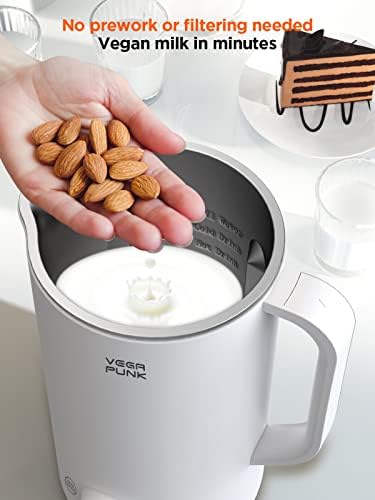 מכונת יצרנית חלב אגוזי Vegapunk 20oz - חכמה אוטומטית קרה וחמה חמה ללא סויה/שיבולת שועל/קוקוס/מכונת יצרנית חלב סויה