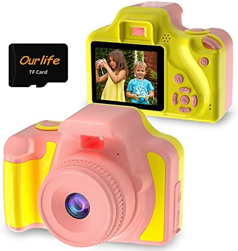 מצלמת הילדים שלנו לילדות, מצלמה דיגיטלית של 12 מגה פיקסל 1080 פני עם מסך 2 אינץ', מצלמת ילדים עם 8 מסנני
