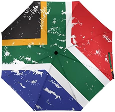דגל דרום אפריקה מטריית נסיעות 3 קפלים אוטומטי פתוח סגור נגד אולטרה סגול מטריה ניידת מטריות אטומות
