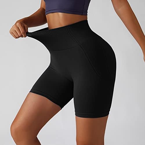 מכנסי כושר לנשים יוגה קצרים מותניים גבוהים רכיבה רכה רכיבה על מכנסיים קצרים לריקוד נשים כדורעף מרים מנועי מנועי
