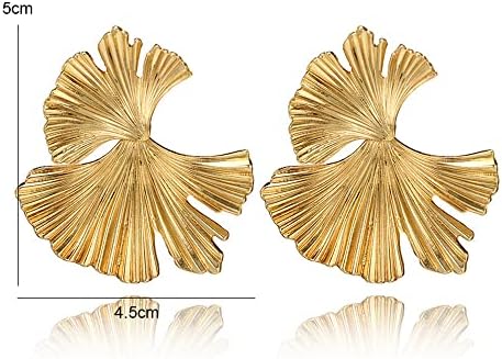 זהב כוכב עגילי גיאומטרי עגילי הצהרת עגילים לנשים בנות גינקו עגילי פרח כיתתי עגילים