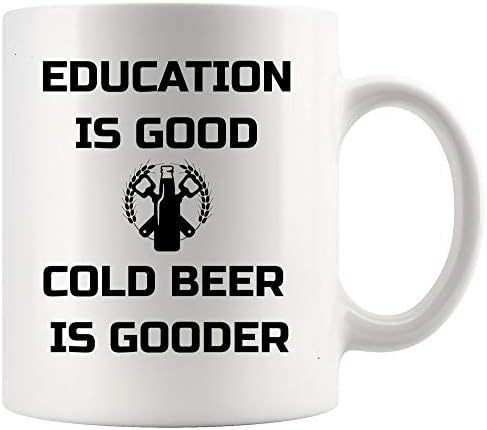 כוס בירה בירה - חינוך טוב יותר בירה קרה - אלכוהול מצחיק שתייה שתות שיכור 11 ספלס ספלים