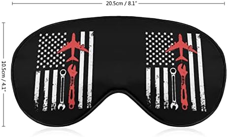 מכונאי מטוס דגל אמריקאי מסכת שינה מסכת עיניים ניידת עם עיניים רכה עם רצועה מתכווננת לגברים נשים