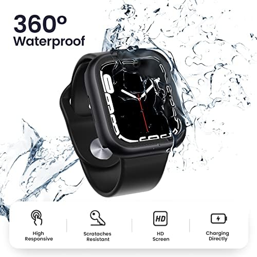 מארז TPU של Goton Soft & 2 IN1 מארז שעון אטום למים לסדרת Apple Watch SE 6 5 4 40 ממ, מגן על כיסוי קצה אטום
