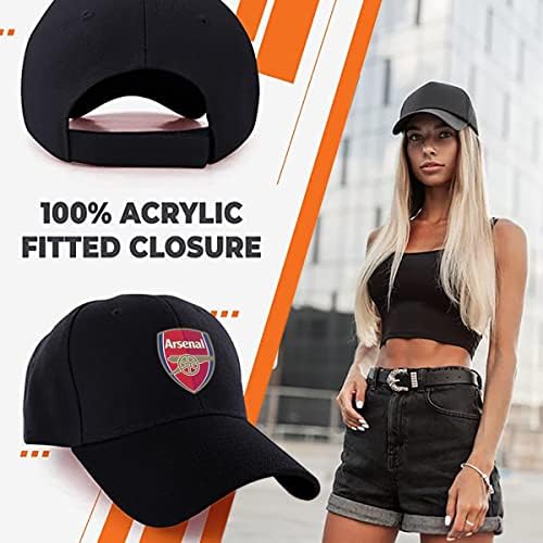 ארסנל F.C. קבוצת הכובע קבוצת הכדורגל סמל סמל כובע יוניסקס מתכווננת כובע בייסבול כובע כובע שחור