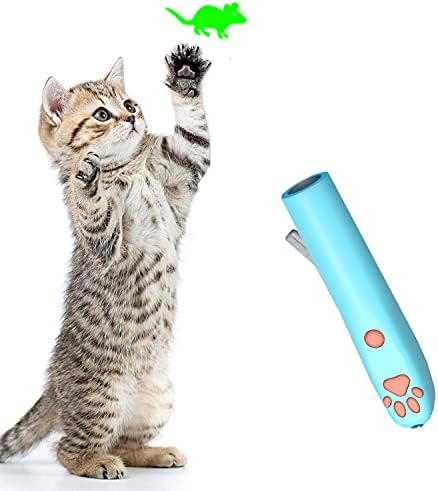 Mr.Z 2021 תיבה עיוורת צעצוע אינטראקטיבי לחתולים וכלבים, הקרנת LED תמונה, ציוד אימון לחיות מחמד, מתנות לאוהבי החתולים