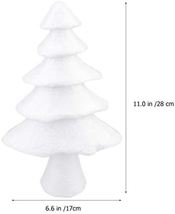 TERDYCOCO 28 סמ עץ קצף חג המולד דגם קצף לבן עץ חג המולד קונוסים דוי מלאי מלא מלאכה עץ שולחן חג המולד