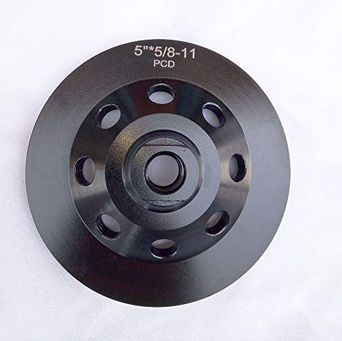 גלגל טחינה PCD בגודל 5 אינץ '6 קטעים להסרת צבע מסטיק דבק אפוקסי וציפוי משטח רצפת בטון עם חוט 5/8 אינץ '11