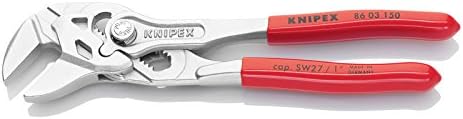 Knipex 86 03 150 מפתח צבת, נהג 6 אינץ 'ואפקט, סט שקע הפוך 7-in-1, 6 גדלי נהג משושה בתוספת מחזיק