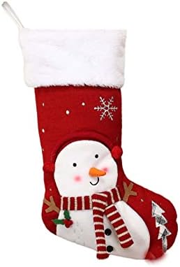 Mehelu חג המולד גרביים גדולים משובצים עם שקית מתנה לעיצוב גרב קטיפה