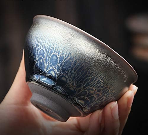 Jianzhan tenmoku כוס קפה כוס קערה מלאכה סינית טקס אוסף מעצבים ספל טקס סגנון עתיק עבודת יד 120 מל