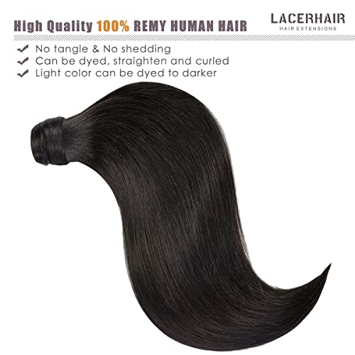 תחרה שיער אמיתי שיער טבעי קוקו הארכת טבעי שחור 22 אינץ לעטוף סביב ארוך קוקו שיער הרחבות רמי שיער