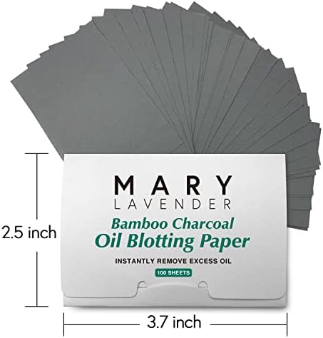 מרי לבנדר במבוק פחם שמן סופג נייר גיליונות עבור פנים, טבעי קליטה עודף ברק שמן ולכלוך רקמות עבור