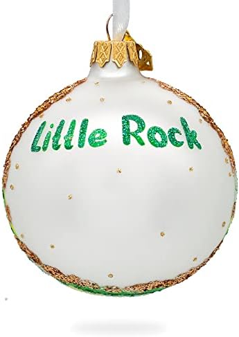 ליטל רוק סנטרל תיכון לאומי היסטורי אתר, ליטל רוק, ארקנסו, ארהב זכוכית כדור חג המולד קישוט 3.25 סנטימטרים