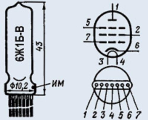 S.U.R. Tube Tuited Tools, LAMP 6J1B-V USSR 10 PCS