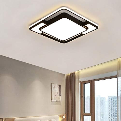 Luyunqi LED LED סומק תקרת תקרת תאורה מתקן תאורה שחור לעומק חדר שינה למטבח סלון