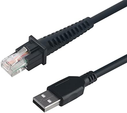 כבל USB מפותל 3 מטר, סוג A USB עד RJ45 כבל סורק ברקוד עבור Datalogic GD/GM/QD/QM GD4330 GD4430