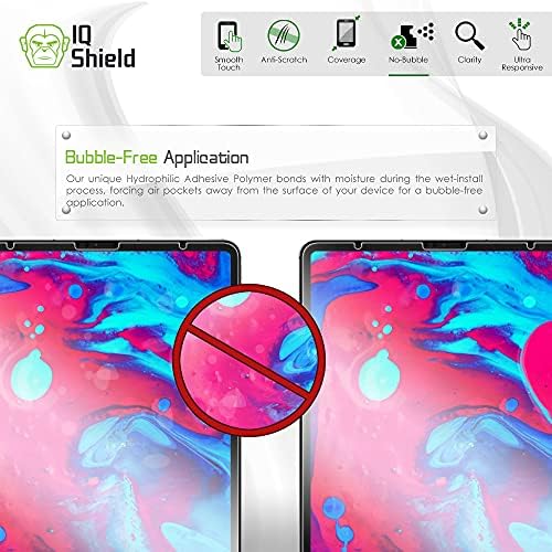 מגן מסך iQshield תואם לסרט Apple iPad Pro 12.9 אנטי-בועות