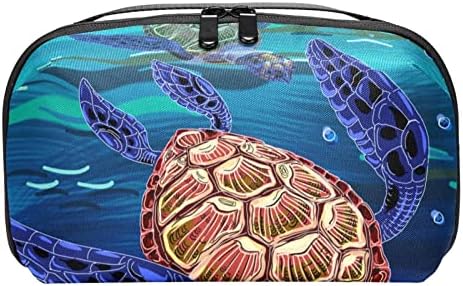 צבעוני צבי לשחות בים איפור תיק עבור ארנק נייד נסיעות ארגונית תיק לרחצה יופי תיק לנשים