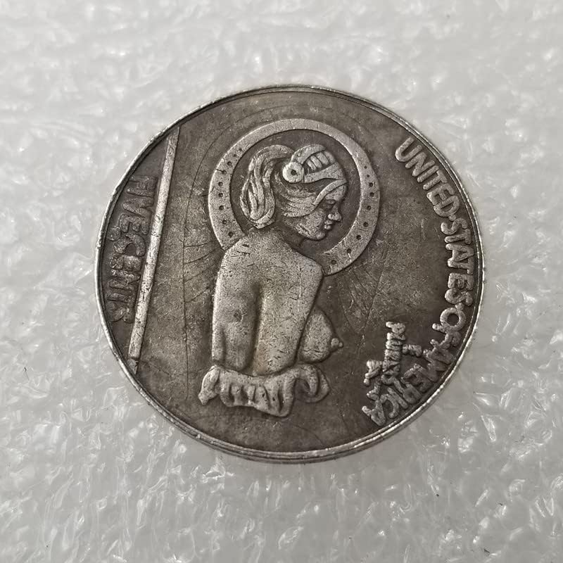 עתיק מלאכת יד חסר בית כסף מצופה מטבע באפלו מטבע ישן כסף דולר כסף עגול סיטונאי 578