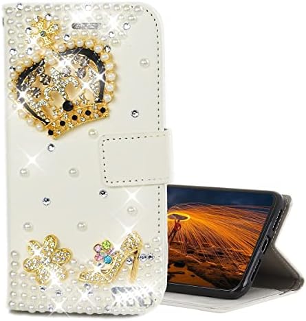 AS -Zeke ארנק נצנצים מארז טלפון תואם ל- Samsung Galaxy A53 5G 2022, סדרה תלת מימד בעבודת יד