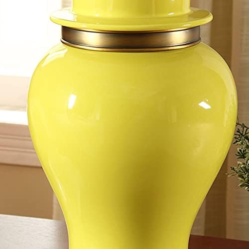Llly פשוט אמריקאי קרמיקה מנורה צהוב מלון סלון סלון מלכת מנורה למיטה