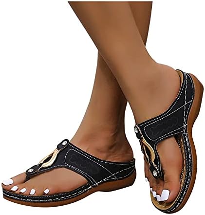 סנדלים רומאים של גואנגיואן נשים נעלי חוף עור קלועות עור פותח בוהן חוט סנדל טריז סנדל ללא גב נעלי