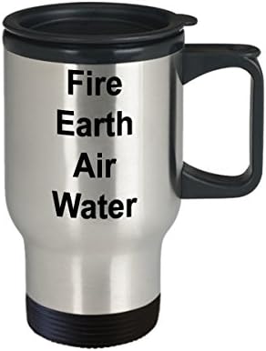אש אדמה אוויר אוויר ספל נסיעות- אסטרולוגיה כללית- ספל נסיעות קפה