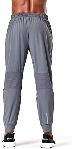 מכנסי אימון לגברים של Bayamo מכנסיים למכנסי טרנינג מחודדים מחודדים עם כושר עם כיסי רוכסן