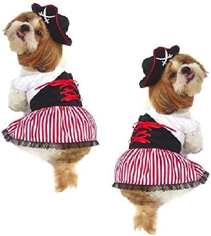 תלבושות כלבים של ליידי פיראטים - מלבישים את הגור שלך שמלת סיילור ליל כל הקדושים
