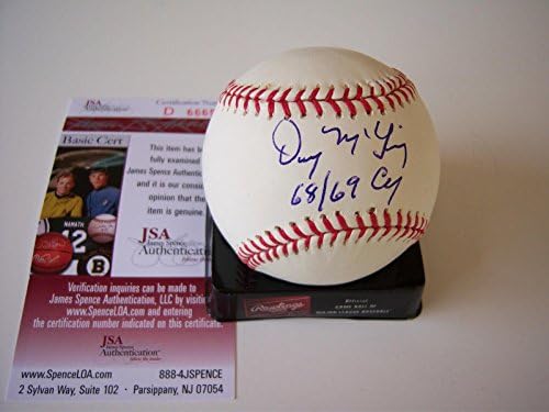 דני מקליין דטרויט טייגרס 68/69 CY JSA/COA חתום בייסבול MLB - כדורי בייסבול עם חתימה