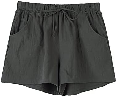 Silunmama2021 נשים מקצרים קיץ קצרים מזדמנים מכנסי כותנה בעלי מותניים גבוהים מכנסיים קצרים משוררים