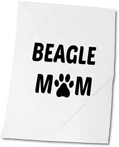 אמא ביגל 3 דדרוז, תמונה של כף כלב על רקע לבן - מגבות