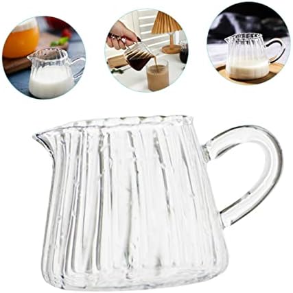 Anneome 3 PCS זכוכית חלב כד זכוכית זכוכית ספלי קפה עם מכסים קנקן זכוכית עם מכסה כוסות קפה צלולות