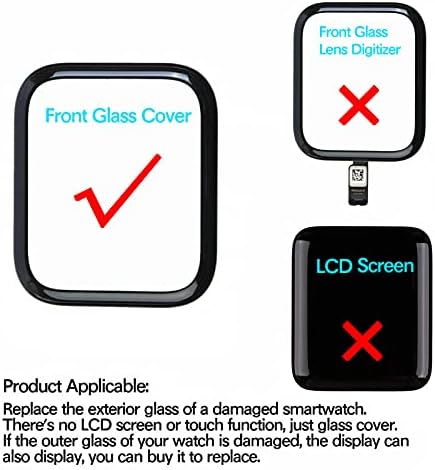 תואם להחלפת מסך Apple Watch SE - קדמי LCD עדשות זכוכית החלפת שעון ערכת תיקון מסך ותואם ל- Apple Watch SE