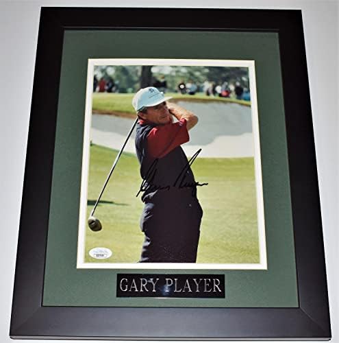 גארי נגן חתום - אגדת גולף עם חתימה 8x10 אינץ 'מסגרת שחורה + JSA COA - תמונות גולף עם חתימה