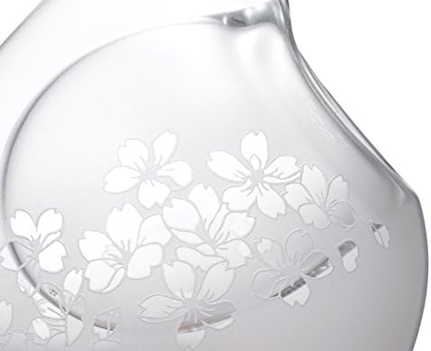 Otsuka זכוכית דובדבן פריחת ריקוד כוס גביע וכוס סאקה סט 16-755-5 קרפה: φ1.5 x H4.9 x M9.0 אינץ ',