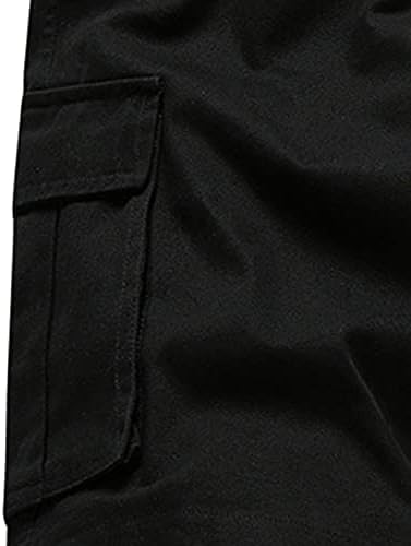 מכנסי מטען אלסטיים אלסטיים לגברים מכנסיים קצרים של המותניים המותגרים כשירים מזדמנים מכנסיים קצרים חיצוניים מרובי