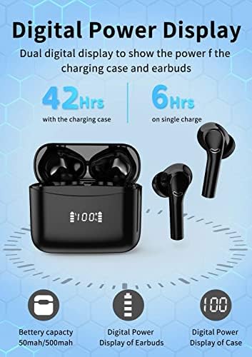 ניצני אוזניים אלחוטיות Bluetooth 5.3 אוזניות אוזניים באוזניים מבטלות רעש 2023 אוזניות אלחוטיות חדשות תצוגת