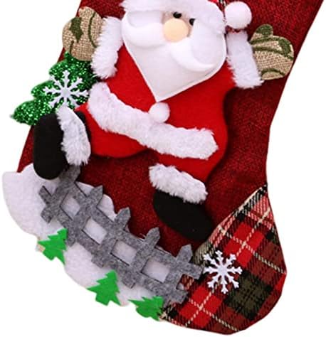 קריפיירי גרב חג המולד 11.42 גודל גדול גודל גדול מגרש חג המולד קריקטורה סנטה קלאוס/אייל/איש שלג/גרב