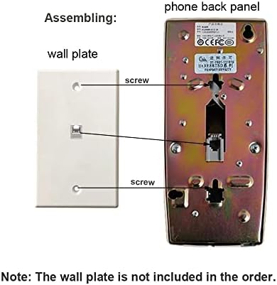 טלפון קיר קיר הוקאי טלפון אנלוגי ישן טלפון עם כבל וינטג 'טלפון רכוב עם קיר רות