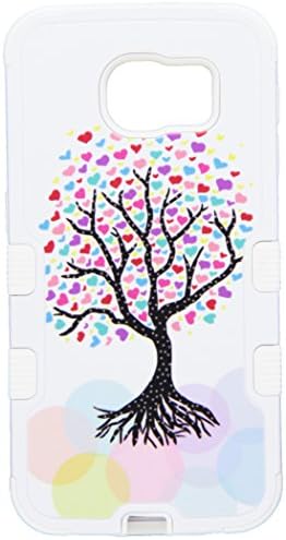Asmyna Tuff Hybrid Phonector Cover עבור Samsung G920 Galaxy S6 - אריזה קמעונאית - Love Tree/White