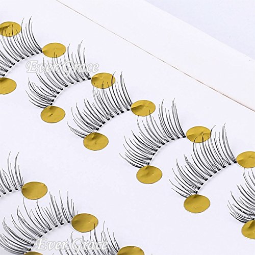 10 זוגות יופי איפור מיני חצי פינה שחור ריסים מלאכותיים טבעי מזויף עין ריסים איפור כלים