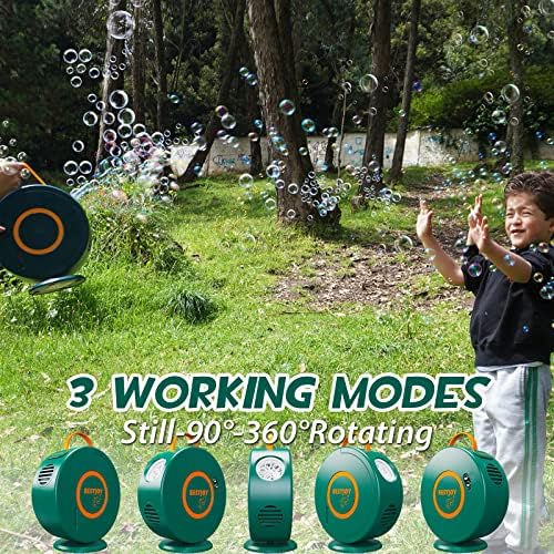 מכונת בועה צעצועים חיצוניים לילדים-בועות בועות אוטומטיות ירוקות ירוקות כהות לפעוטות 1-3 4-8, יצרנית בועות נטענת