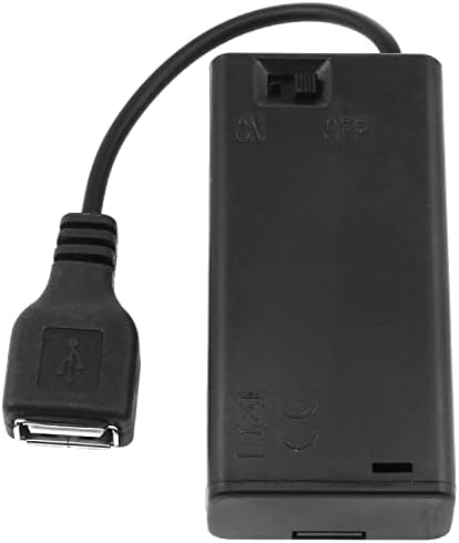 Lovelysp 2AA USB נייד תיבת USB נקבה שקע מקרה סוללה USB סוללה מקרה עם מתג（2pieces）-1 יח'