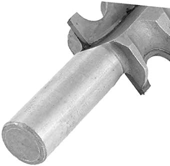 כלי חיתוך עץ X-Dree 1/2 x 1/2 חור מקדח ישר חור כפול נתב נתב (Fresa para herramientas de corte de madera 1/2 ''