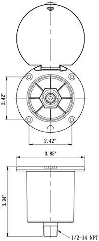 ברז DURA DF-SA184-WT חיצוני חיצוני עגינה יציאת עגינה עם חיבור מהיר לחיבור