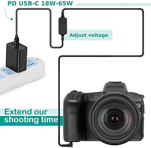 ACK-E17 USB Type-C כבל DR-E17 סוללת דמה LP-E17 מתאם PD עבור CANON EOS M3 M5 M6 מצלמה דיגיטלית נטולת